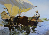 sorolla huile sur toile 92x65